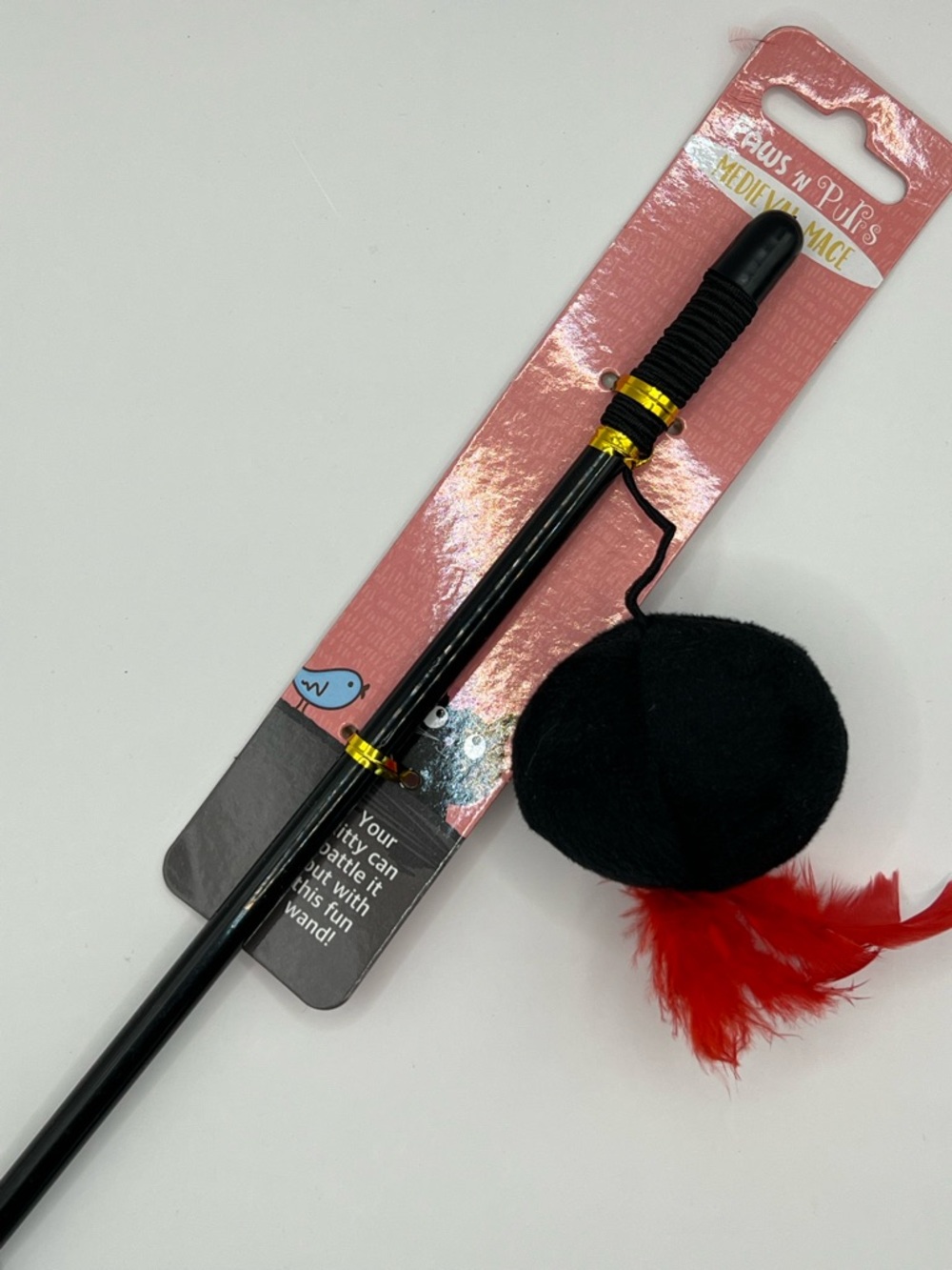 Pom Feather Fun Cat Wand
